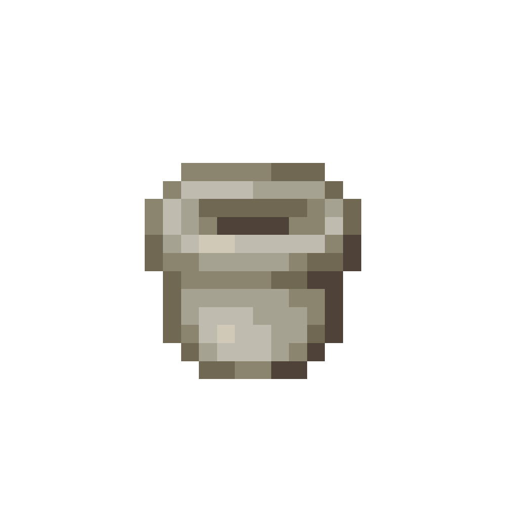 White Square Pot