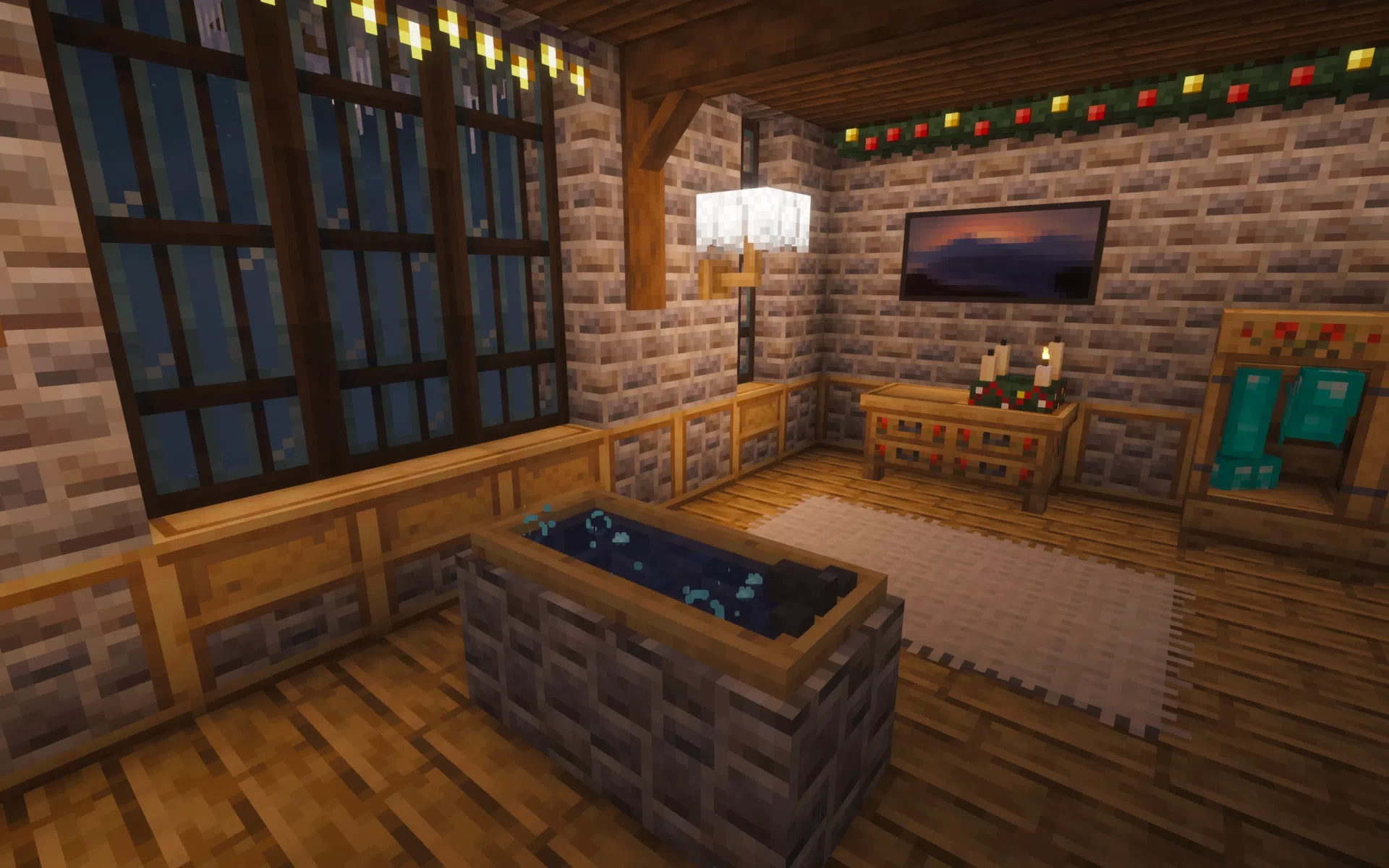 Lili's Alpine Spa with Bathtub, Wardrobe and Dresser