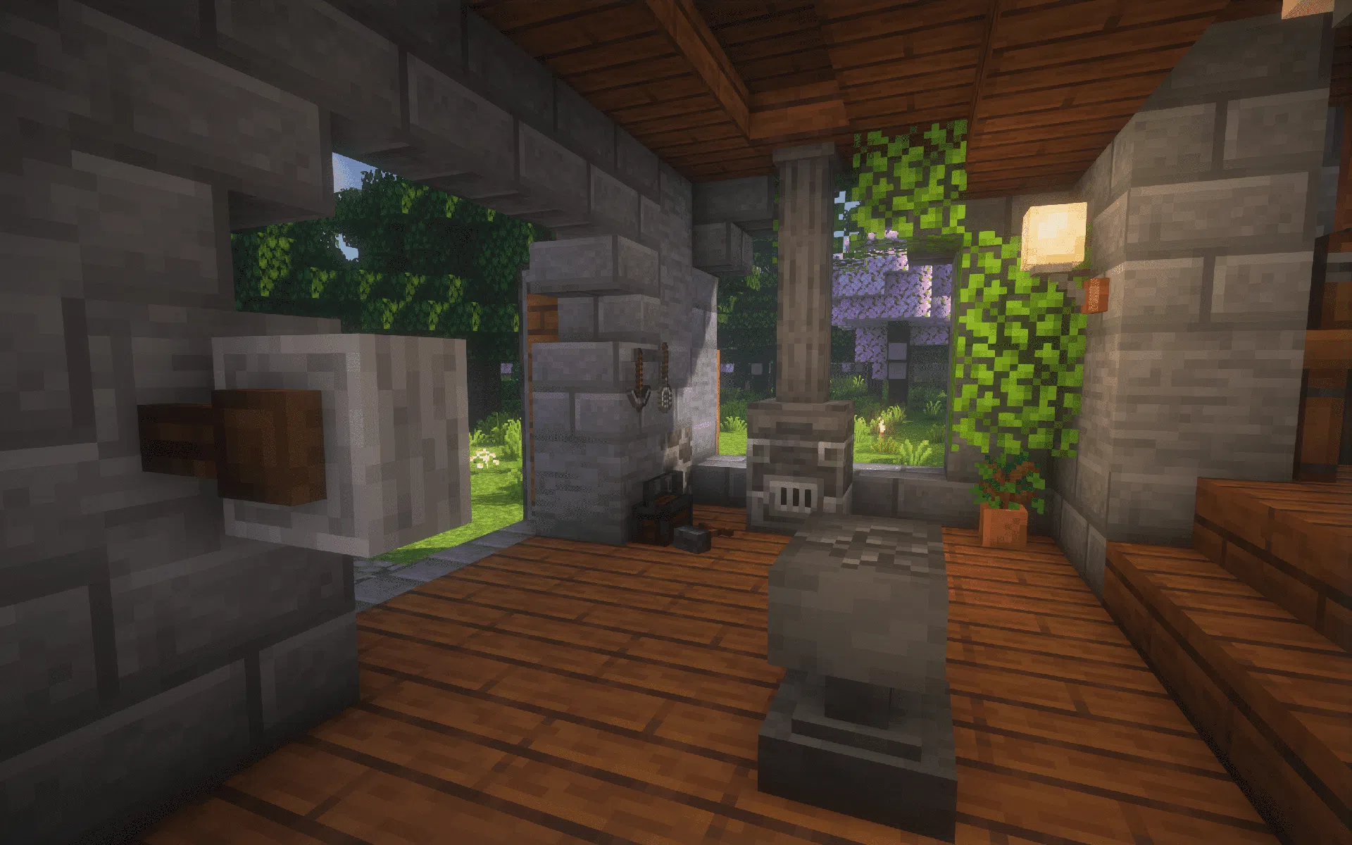 Taking in the blacksmith scenery